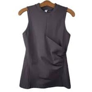 Athleta Gray Asymmetrical Fitted Tank Top